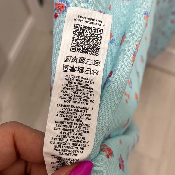 NWT Asos Crochet Mini Dress 14 Ditsy Floral Babydoll Cottage Coquette Patchwork - Picture 9 of 13